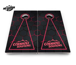Glow Hole Black Cornhole Boards - Pro Solution Lite Series Cornhole Solutions