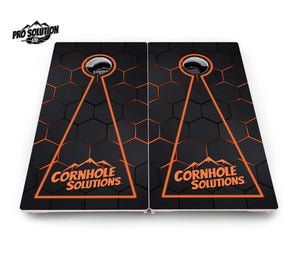 Glow Hole Black Cornhole Boards - Pro Solution Lite Series Cornhole Solutions