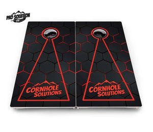 Glow Hole Black Cornhole Boards - Pro Solution Lite Series Cornhole Solutions