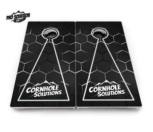 Glow Hole Black Cornhole Boards - Pro Solution Lite Series Cornhole Solutions