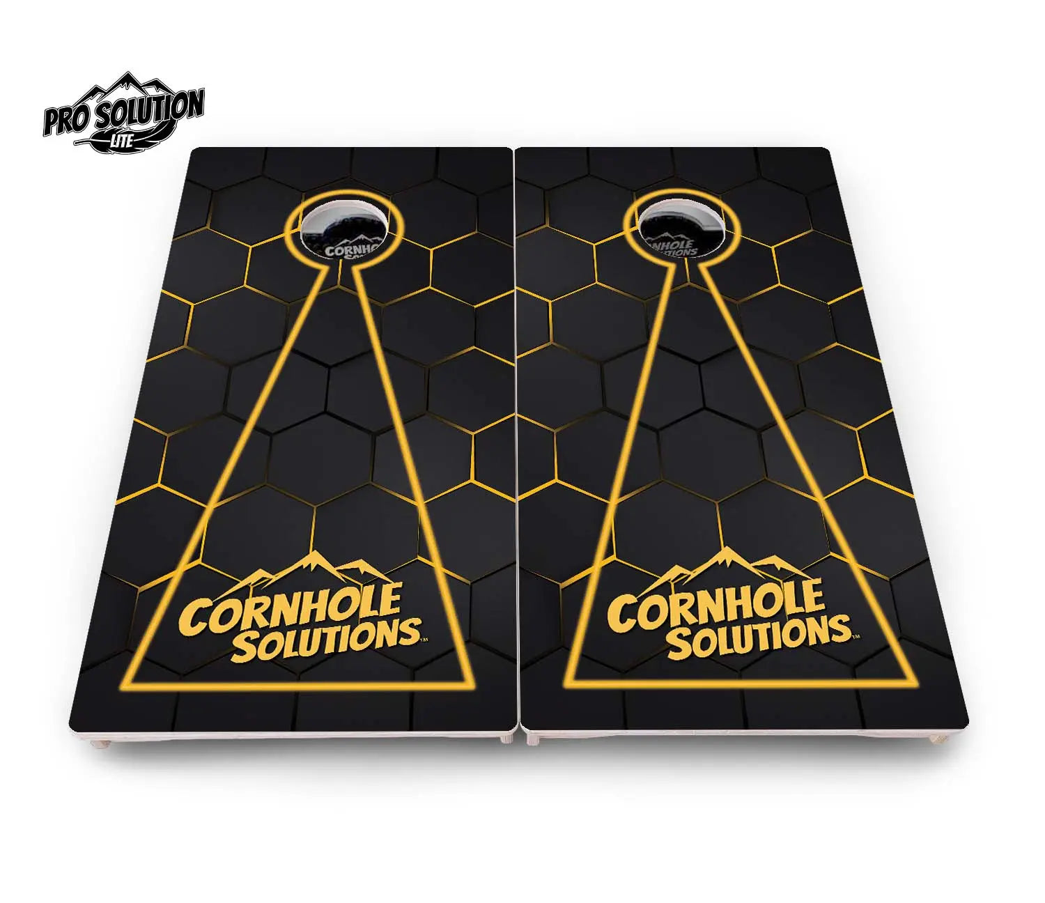 Glow Hole Black Cornhole Boards - Pro Solution Lite Series Cornhole Solutions