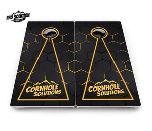 Glow Hole Black Cornhole Boards - Pro Solution Lite Series Cornhole Solutions