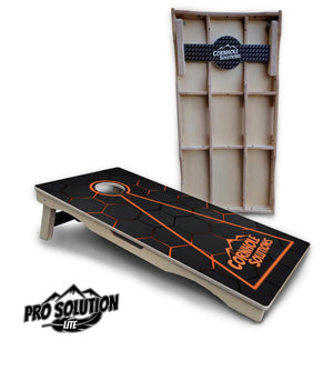 Glow Hole Black Cornhole Boards - Pro Solution Lite Series Cornhole Solutions