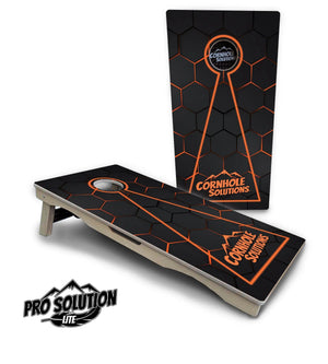 Glow Hole Black Cornhole Boards - Pro Solution Lite Series Cornhole Solutions
