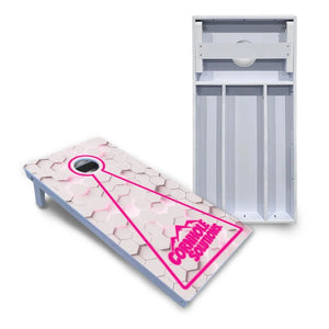 Glow Hole White Cornhole Boards - All Weather Series Cornhole Solutions