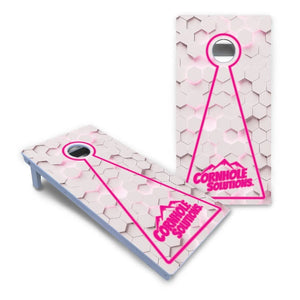 Glow Hole White Cornhole Boards - All Weather Series Cornhole Solutions