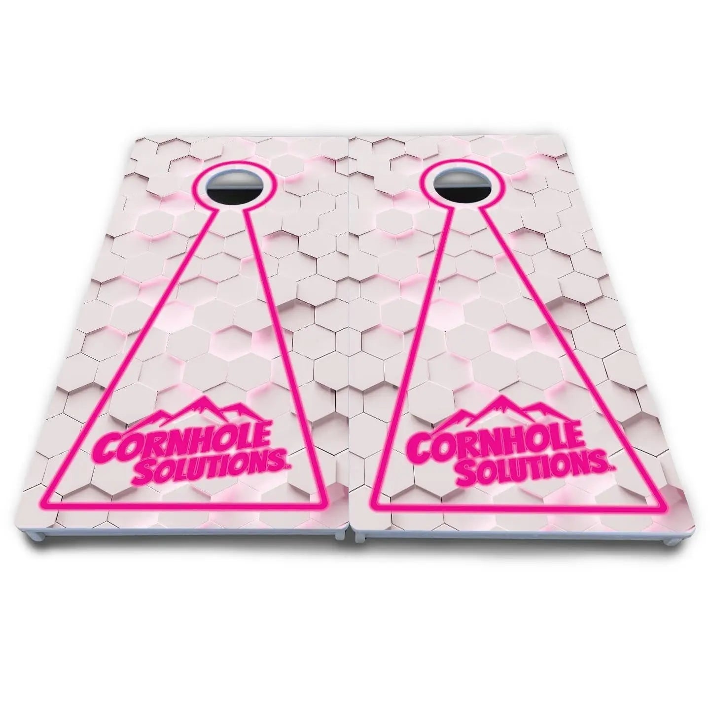 Glow Hole White Cornhole Boards - All Weather Series Cornhole Solutions