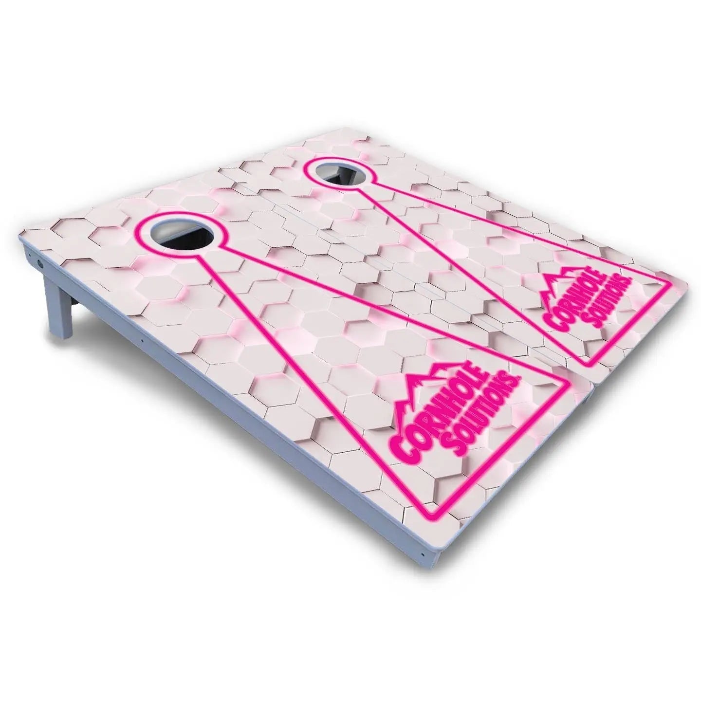 Glow Hole White Cornhole Boards - All Weather Series Cornhole Solutions