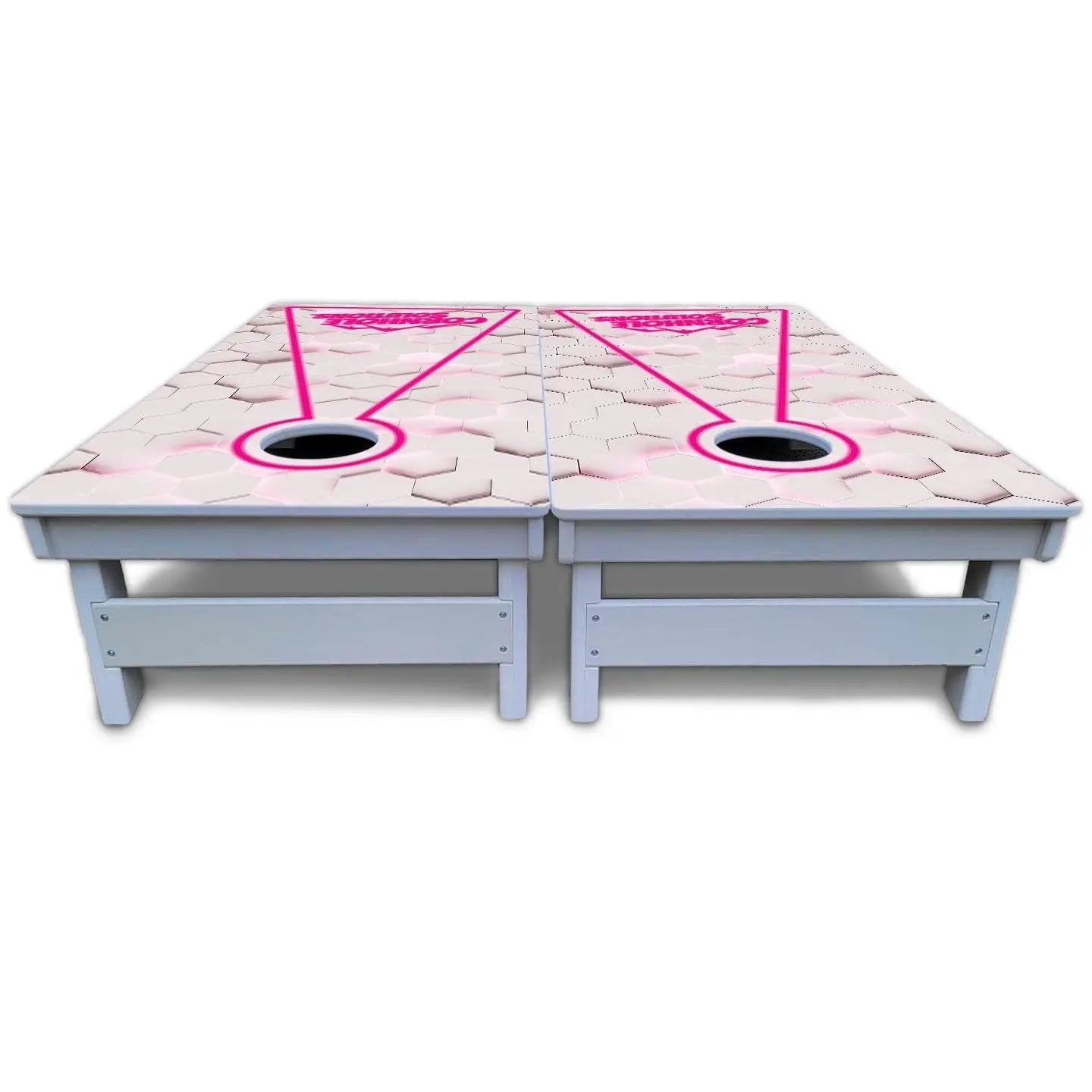 Glow Hole White Cornhole Boards - All Weather Series Cornhole Solutions