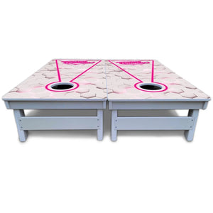 Glow Hole White Cornhole Boards - All Weather Series Cornhole Solutions