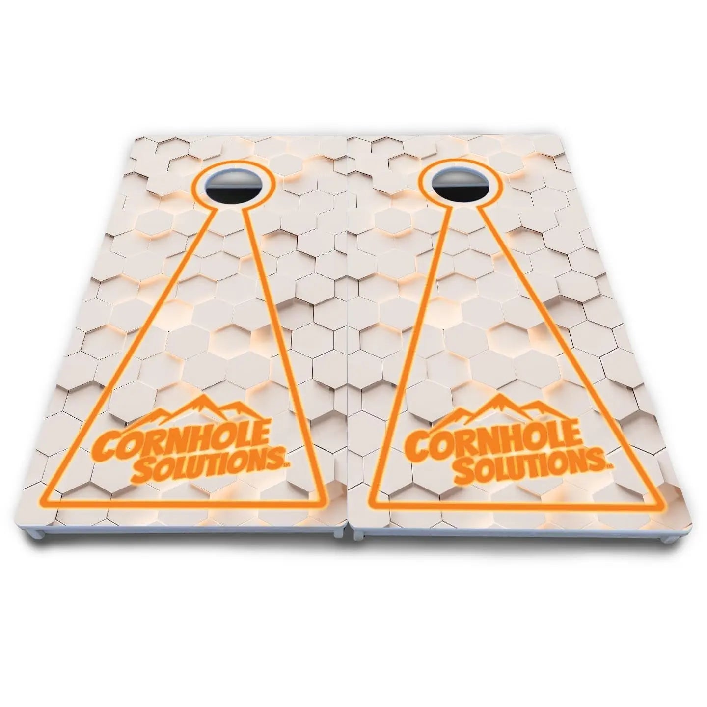 Glow Hole White Cornhole Boards - All Weather Series Cornhole Solutions