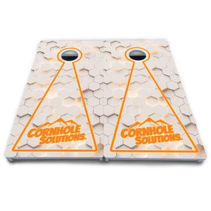 Glow Hole White Cornhole Boards - All Weather Series Cornhole Solutions