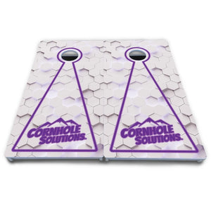 Glow Hole White Cornhole Boards - All Weather Series Cornhole Solutions