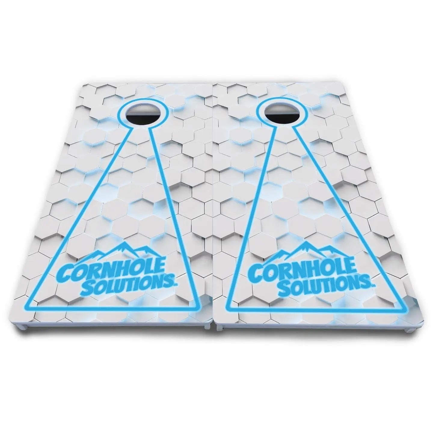 Glow Hole White Cornhole Boards - All Weather Series Cornhole Solutions