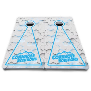 Glow Hole White Cornhole Boards - All Weather Series Cornhole Solutions