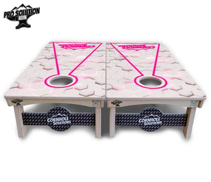 Glow Hole White Cornhole Boards - Pro Solution Elite Series Cornhole Solutions