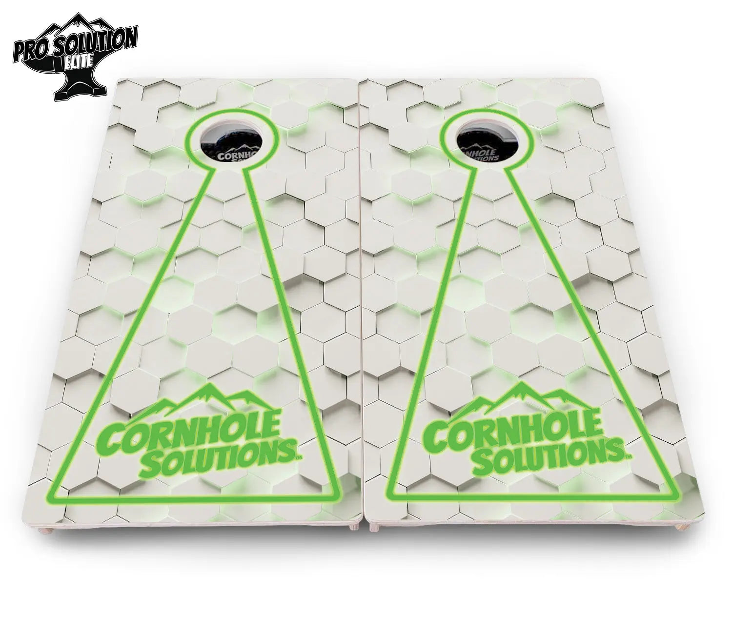 Glow Hole White Cornhole Boards - Pro Solution Elite Series Cornhole Solutions