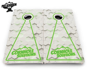 Glow Hole White Cornhole Boards - Pro Solution Elite Series Cornhole Solutions