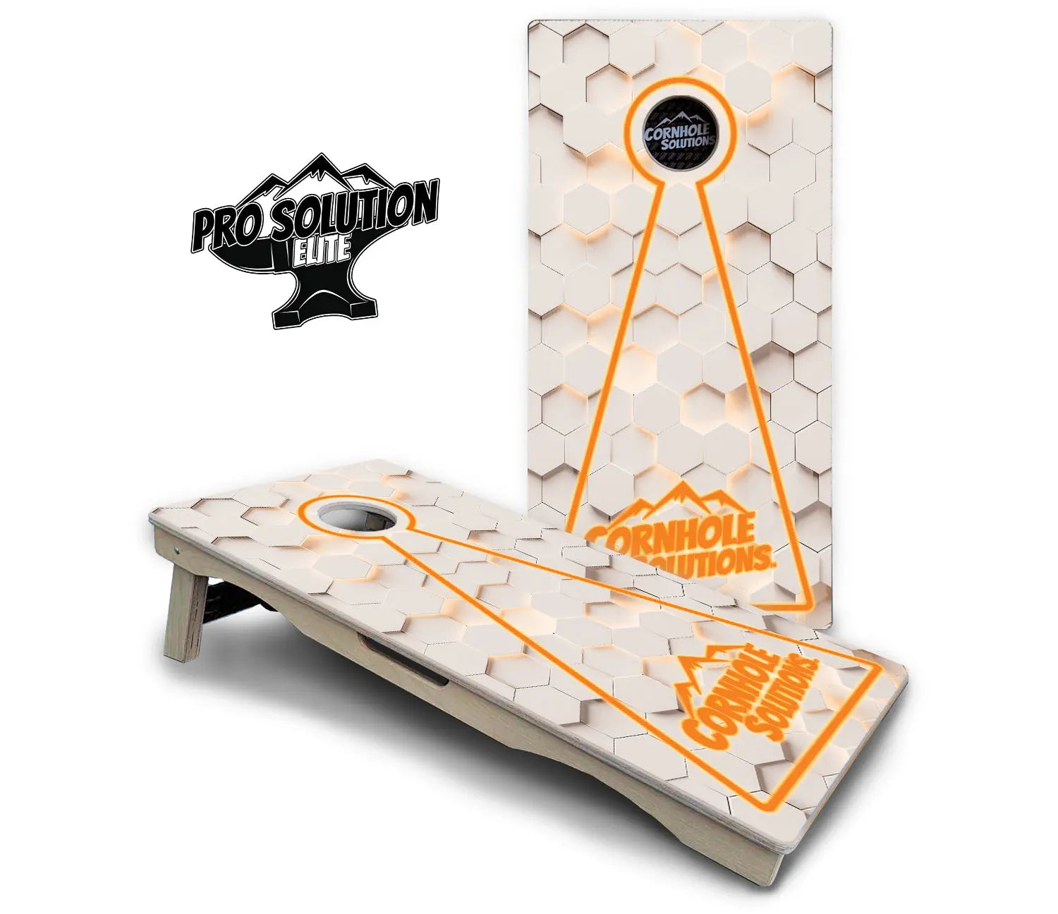Glow Hole White Cornhole Boards - Pro Solution Elite Series Cornhole Solutions