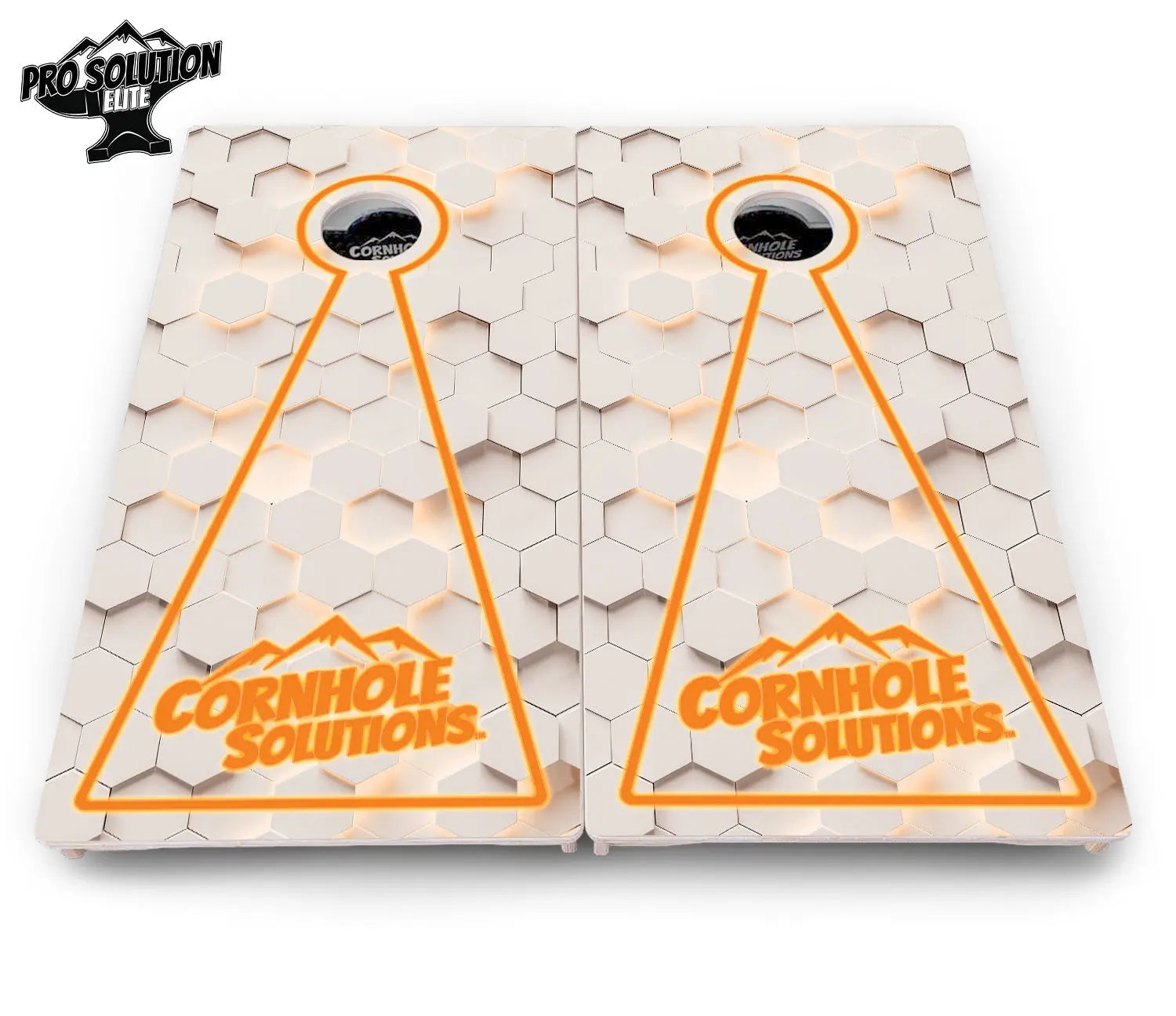 Glow Hole White Cornhole Boards - Pro Solution Elite Series Cornhole Solutions