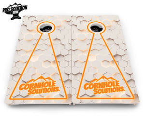 Glow Hole White Cornhole Boards - Pro Solution Elite Series Cornhole Solutions