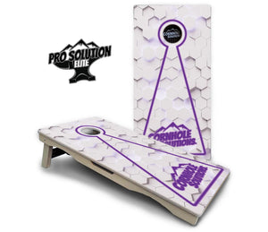 Glow Hole White Cornhole Boards - Pro Solution Elite Series Cornhole Solutions