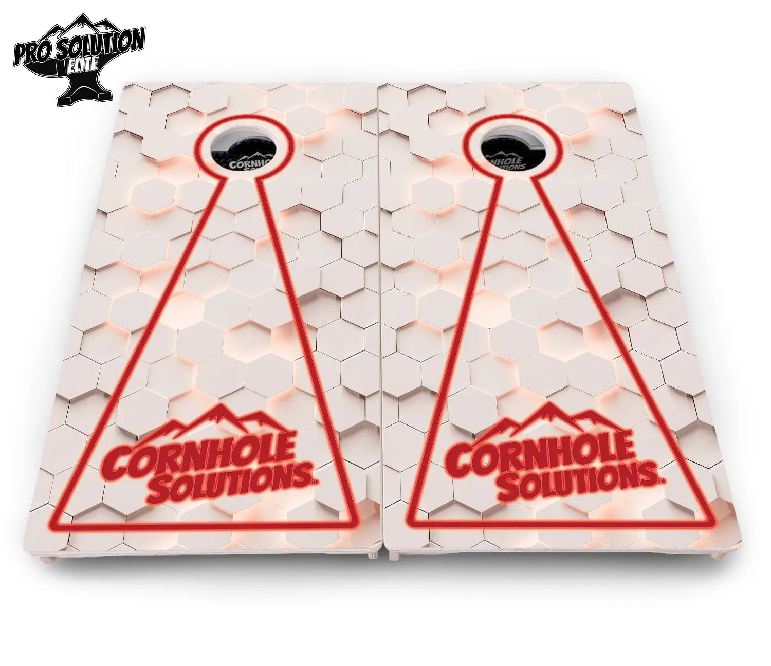 Glow Hole White Cornhole Boards - Pro Solution Elite Series Cornhole Solutions