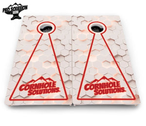 Glow Hole White Cornhole Boards - Pro Solution Elite Series Cornhole Solutions