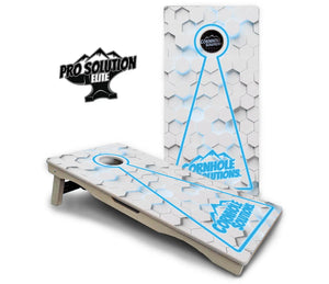 Glow Hole White Cornhole Boards - Pro Solution Elite Series Cornhole Solutions