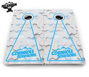 Glow Hole White Cornhole Boards - Pro Solution Elite Series Cornhole Solutions