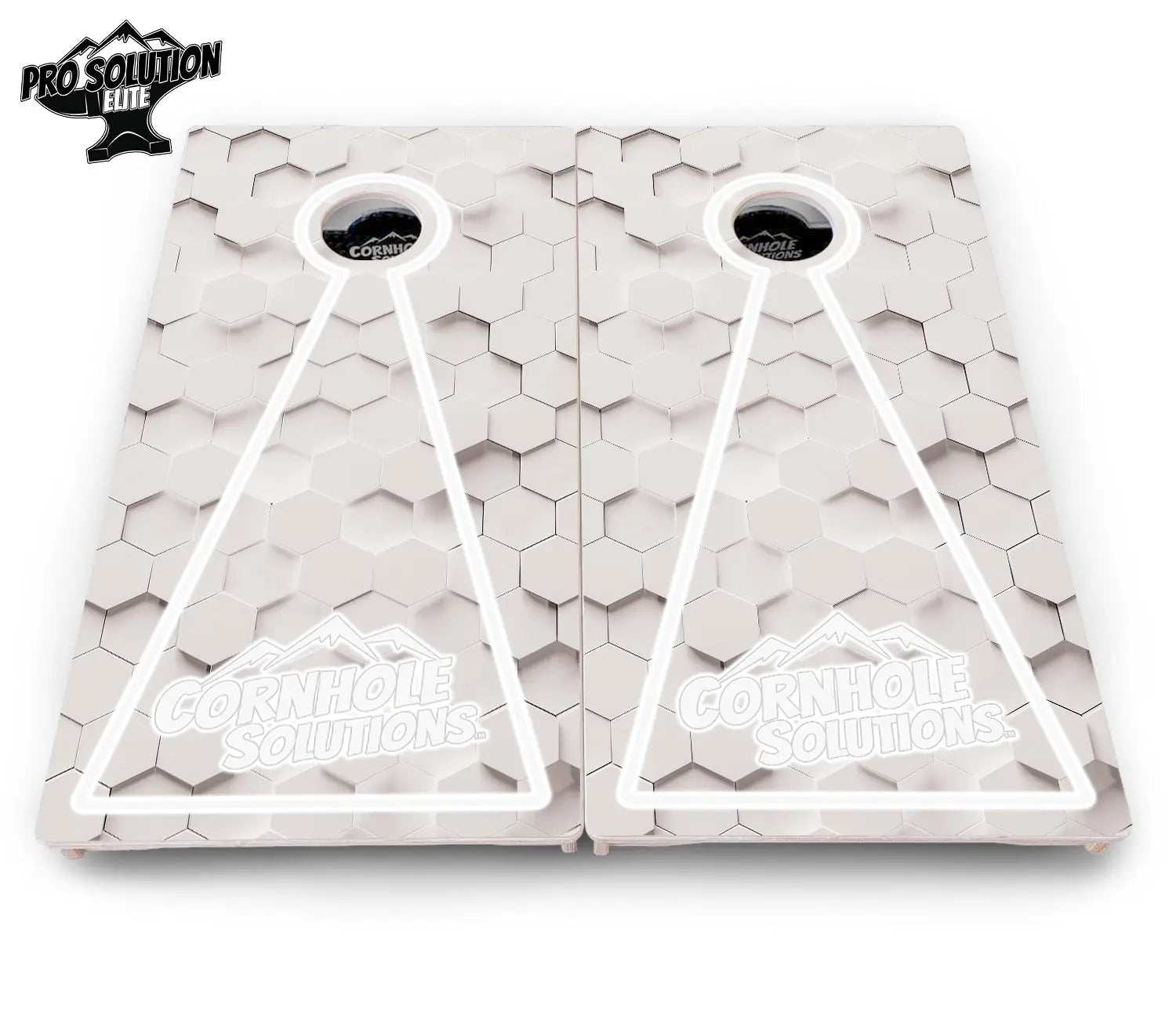Glow Hole White Cornhole Boards - Pro Solution Elite Series Cornhole Solutions