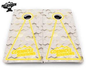 Glow Hole White Cornhole Boards - Pro Solution Elite Series Cornhole Solutions