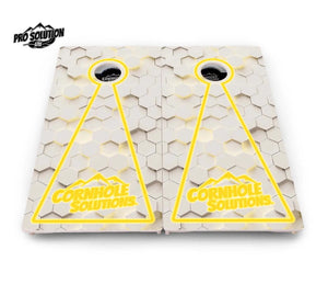 Glow Hole White Cornhole Boards - Pro Solution Lite Series