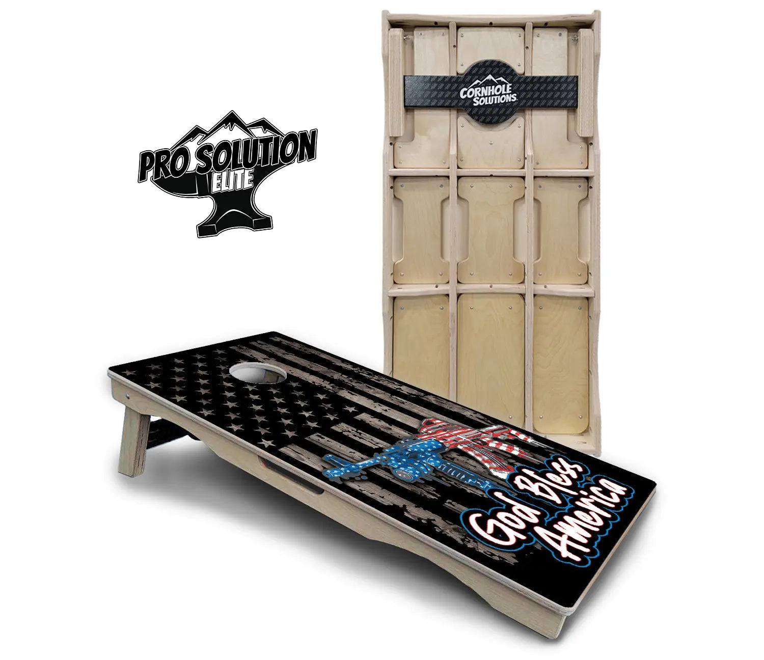 God Bless America Cornhole Boards - Pro Solution Elite Series Cornhole Solutions