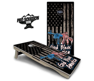 God Bless America Cornhole Boards - Pro Solution Elite Series Cornhole Solutions