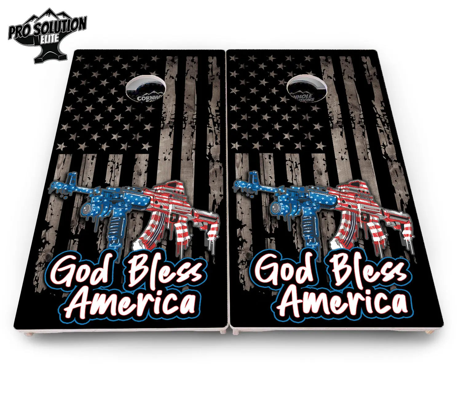 God Bless America Cornhole Boards - Pro Solution Elite Series Cornhole Solutions