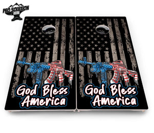 God Bless America Cornhole Boards - Pro Solution Elite Series Cornhole Solutions