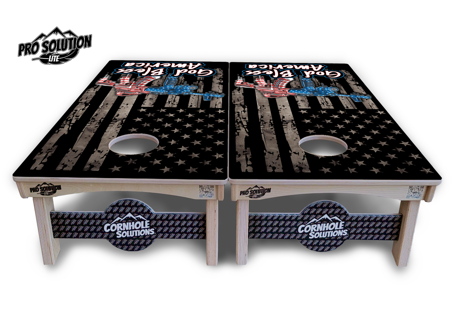 God Bless America Cornhole Boards - Pro Solution Lite Series Cornhole Solutions