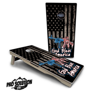 God Bless America Cornhole Boards - Pro Solution Lite Series Cornhole Solutions