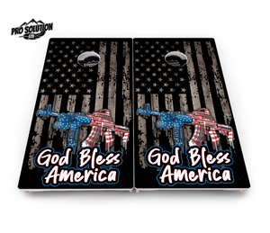 God Bless America Cornhole Boards - Pro Solution Lite Series Cornhole Solutions