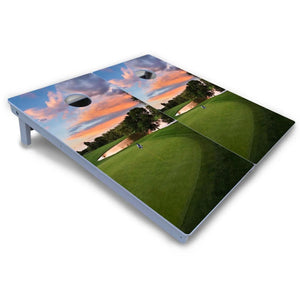 Golf Course Sunset Cornhole Boards - All Weather Series Cornhole Solutions