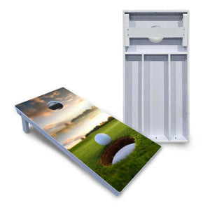 Golf Course Sunset Cornhole Boards - All Weather Series Cornhole Solutions