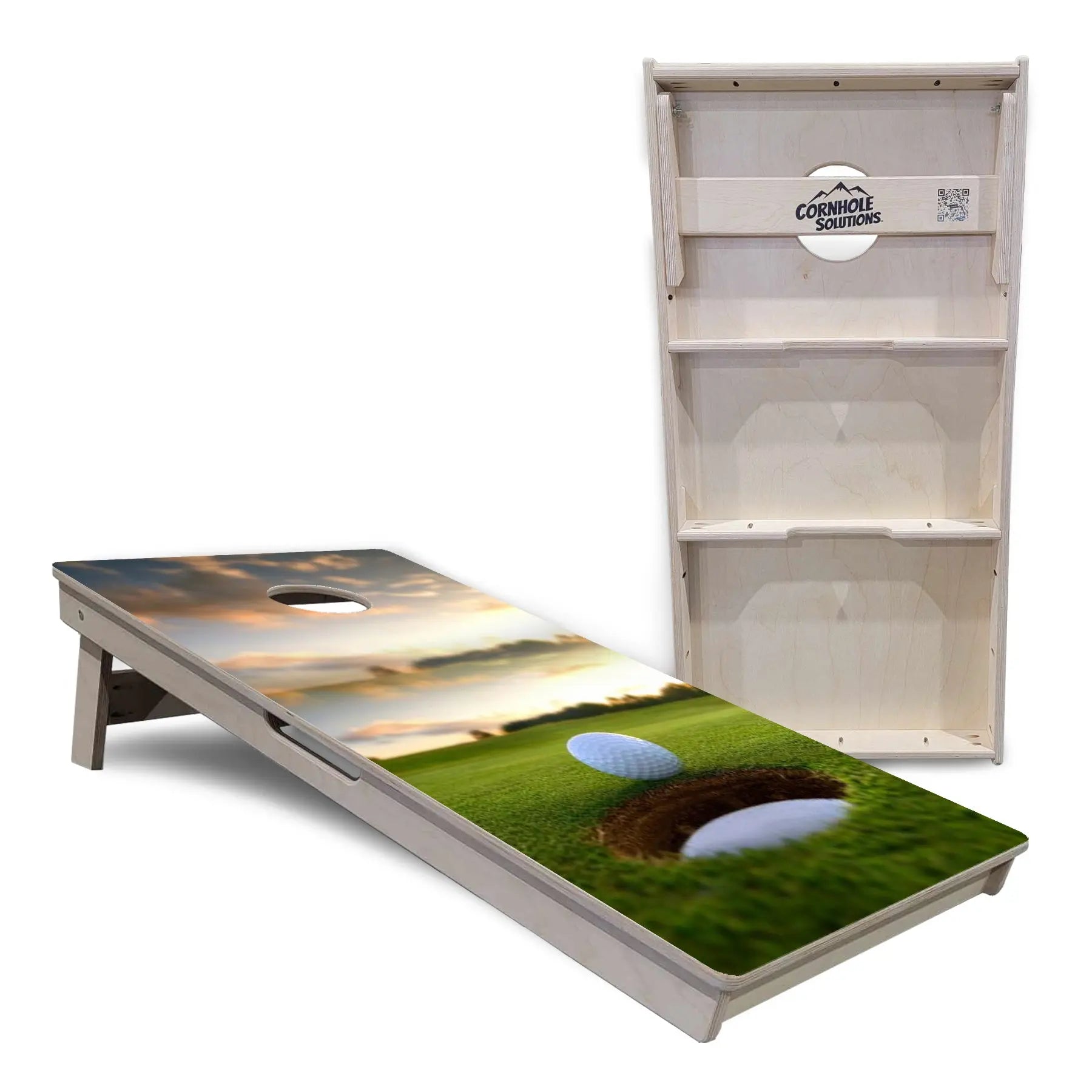Golf Course Sunset Cornhole Boards - Professional Tournament Series