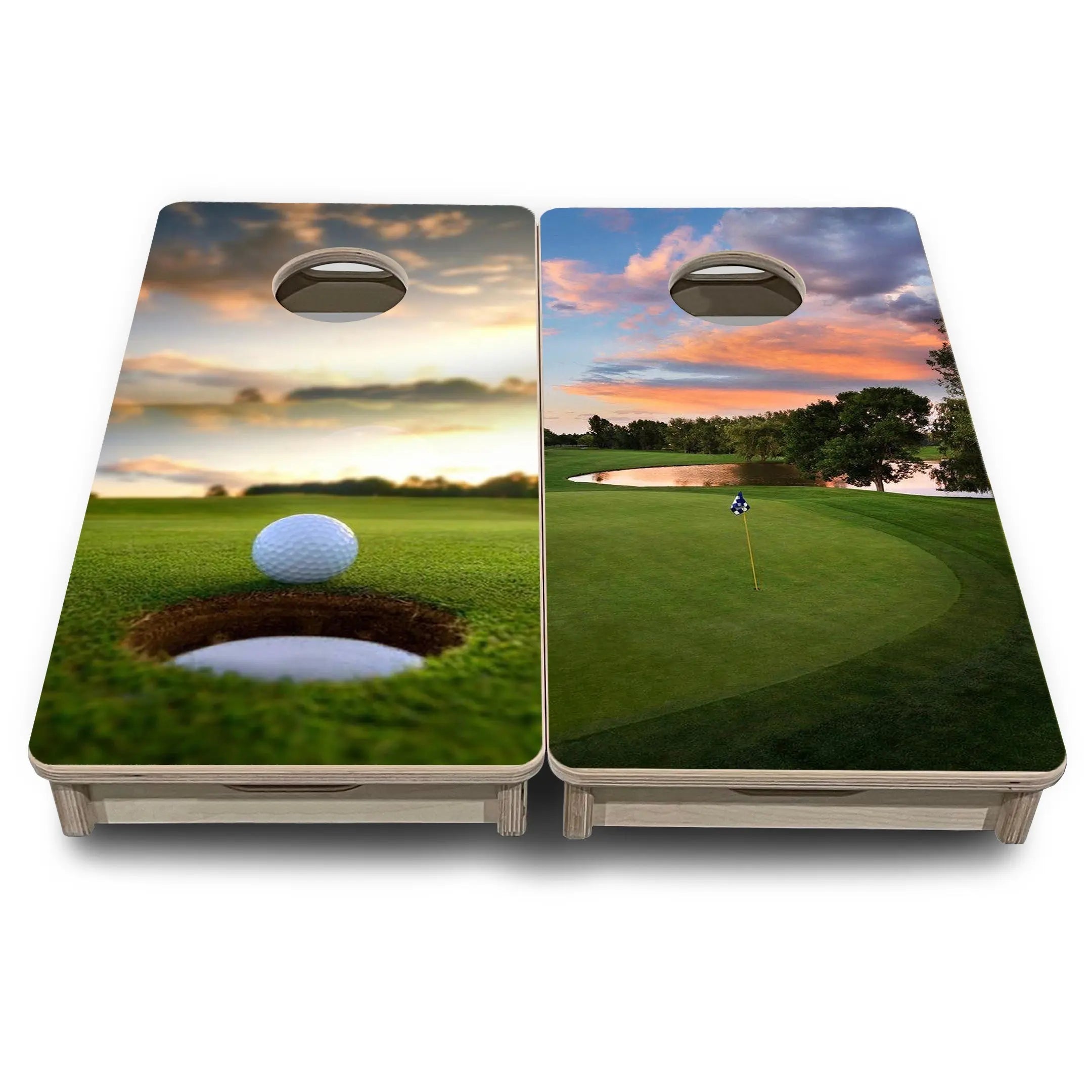 Golf Cup & Flagstick - Mini or Vacation Size Cornhole Boards Cornhole Solutions