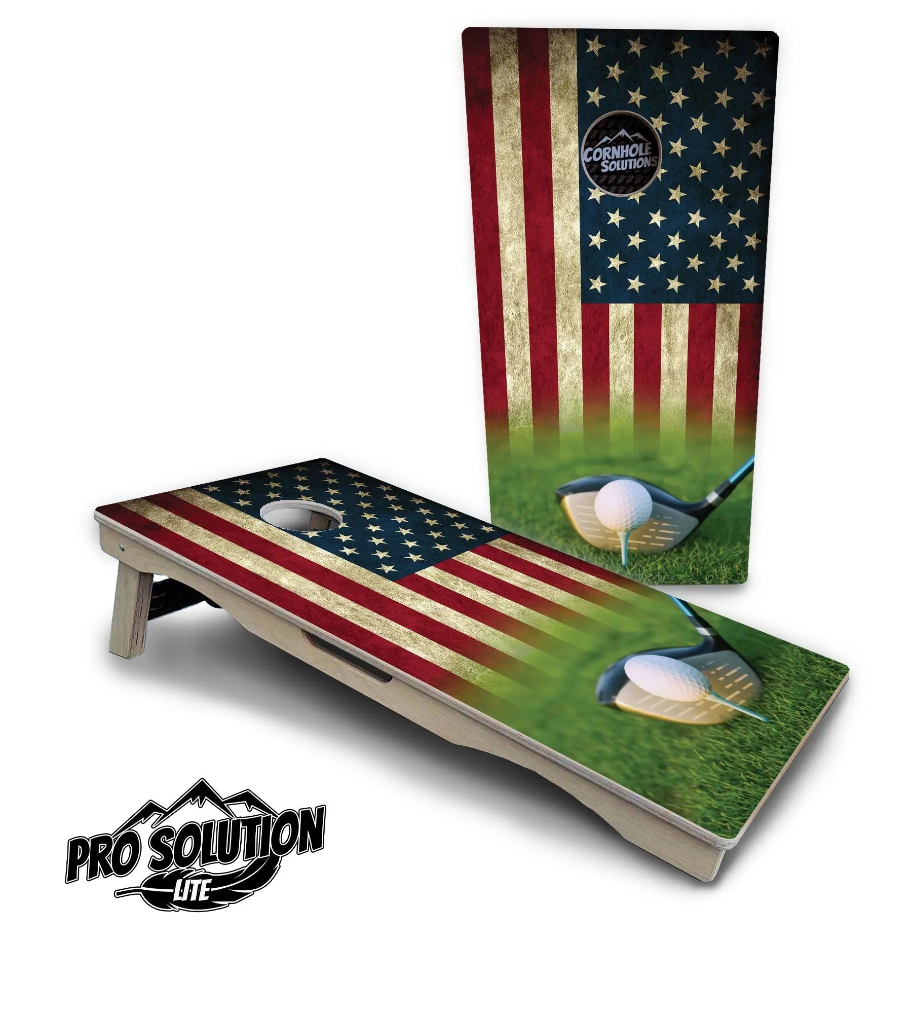 Golf Flag Cornhole Boards - Pro Solution Lite Series Cornhole Solutions