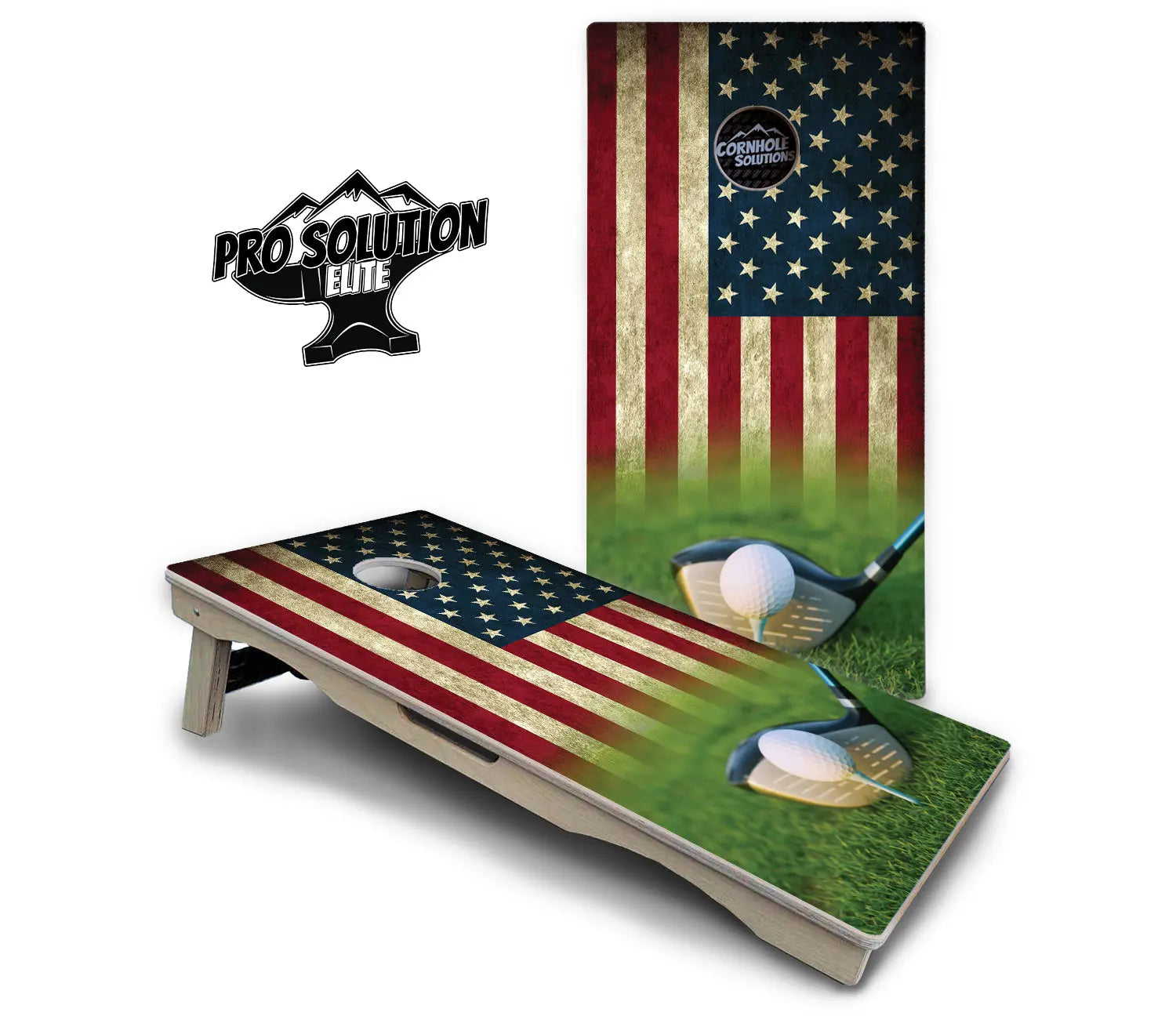 Golf Tee Flag Cornhole Boards - Pro Solution Elite Series Cornhole Solutions