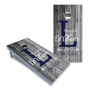 Grey Slat Wood Cornhole Boards - All Weather Series Cornhole Solutions