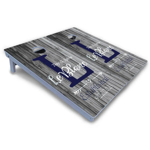 Grey Slat Wood Cornhole Boards - All Weather Series Cornhole Solutions