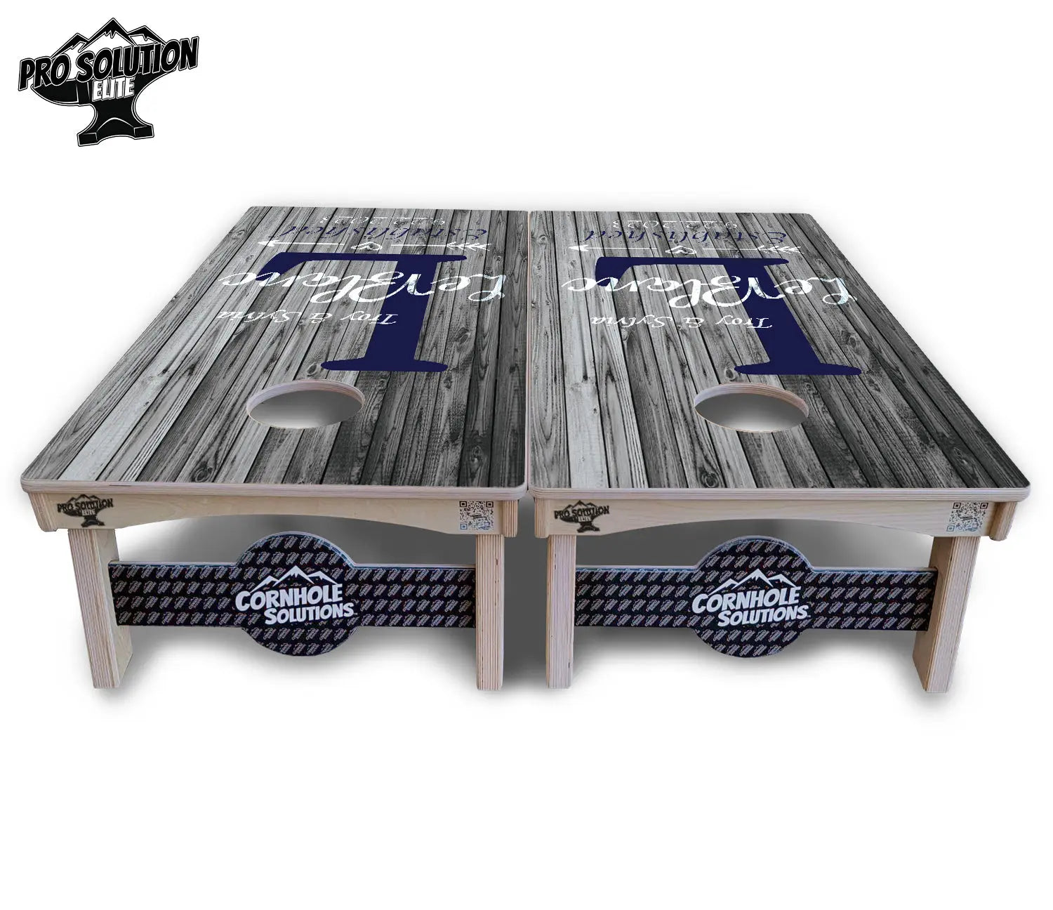 Grey Slat Wood Cornhole Boards - Pro Solution Elite Series Cornhole Solutions