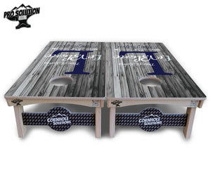 Grey Slat Wood Cornhole Boards - Pro Solution Elite Series Cornhole Solutions
